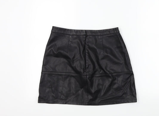 New Look Womens Black A-Line Skirt Size 10