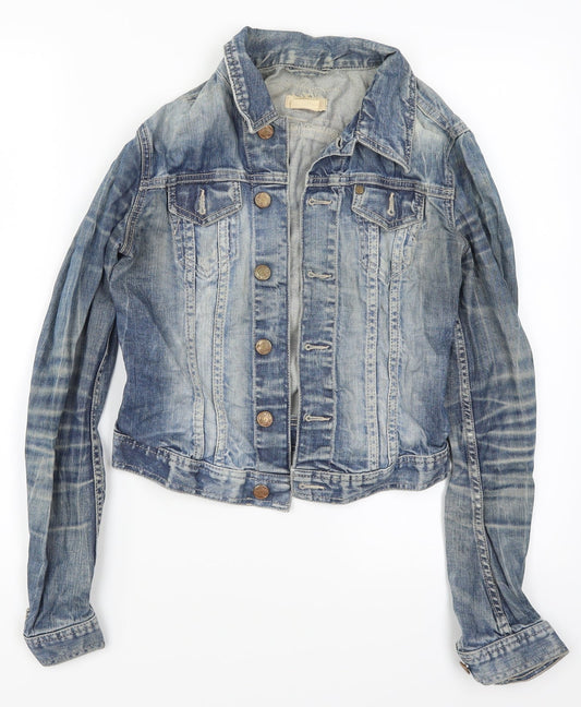 & Womens Blue Denim Jacket Size 6