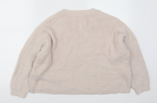New Look Womens Pink Pullover Jumper Size S