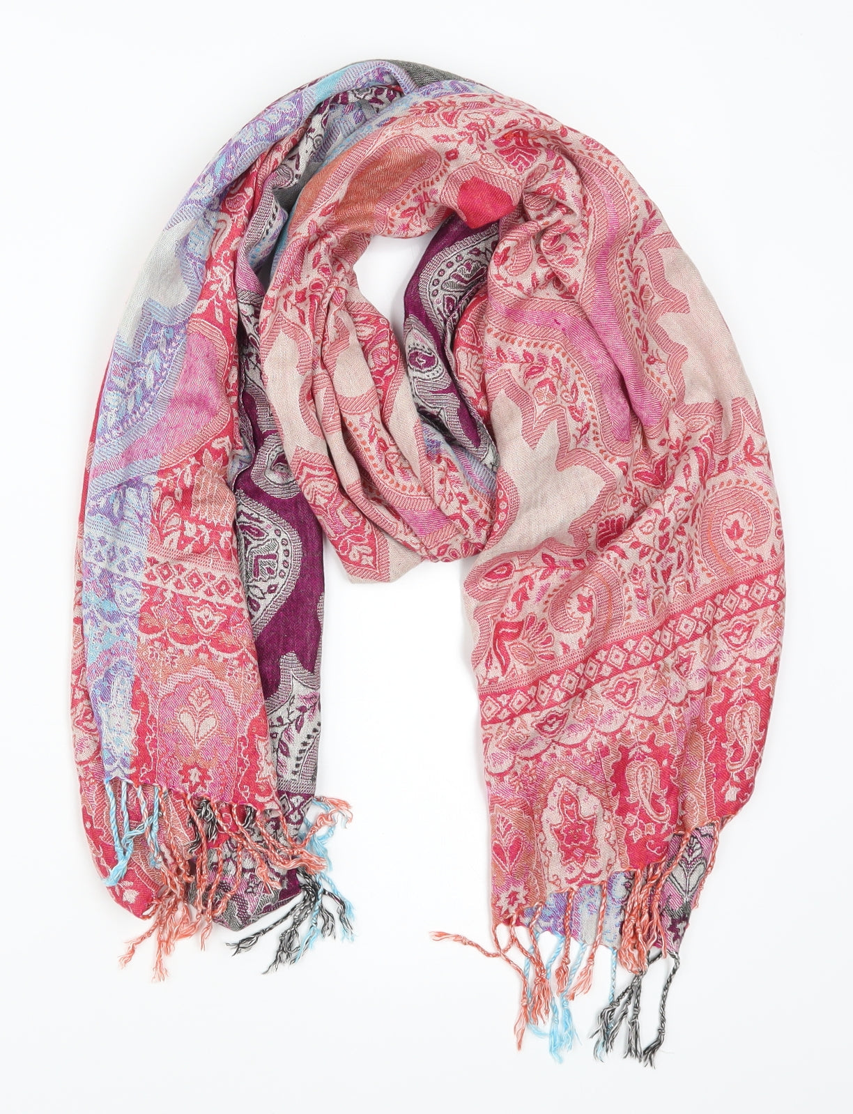 Preworn Womens Multicoloured Batik Scarf