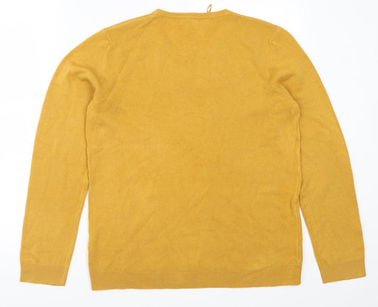 Vida Vi Womens Yellow Pullover Jumper Size L