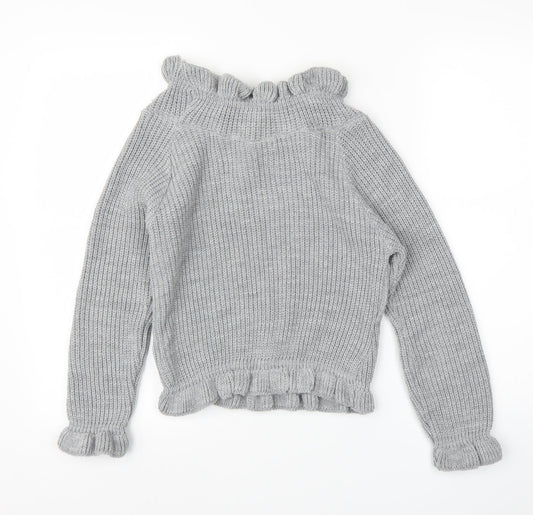 Misspap Womens Grey Pullover Jumper Size S