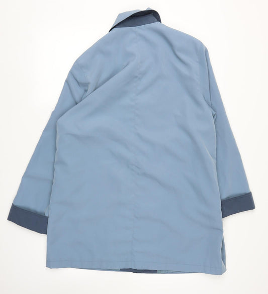 EWM Womens Blue Overcoat Coat Size 14