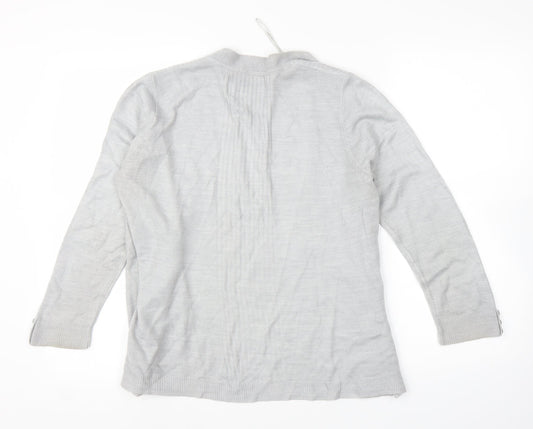 Debenhams Womens Grey Cardigan Jumper Size 12