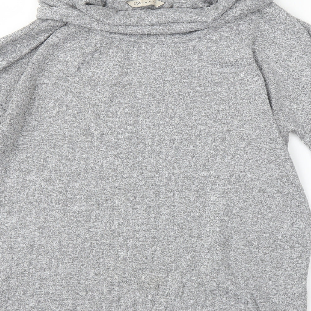 M&S Womens Grey Pullover Jumper Size 8