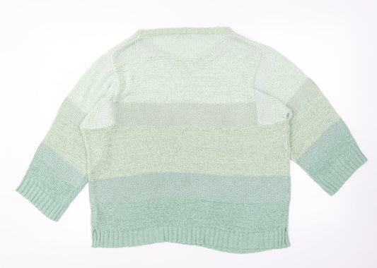 M&Co Womens Green Pullover Jumper Size 16