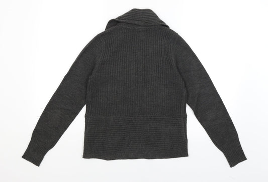 H&M Womens Grey Wrap Jumper Size S