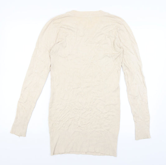 Preworn Womens Beige Basic T-Shirt Size 8 - Paris is always a good idea