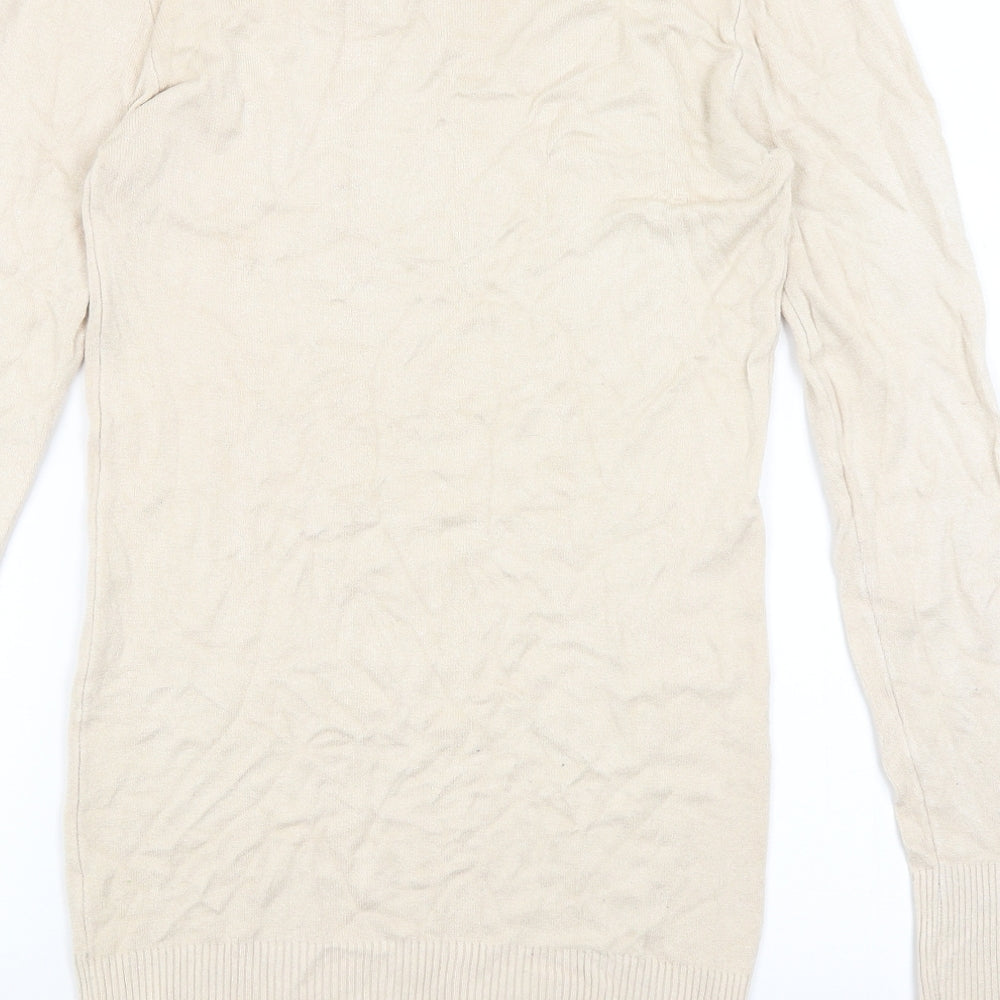 Preworn Womens Beige Basic T-Shirt Size 8 - Paris is always a good idea