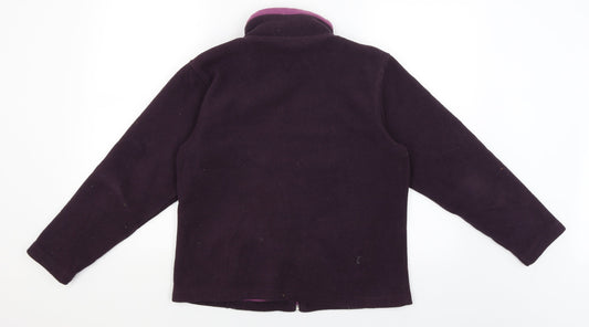 Sarah Hamilton Womens Purple Full Zip Jumper Size M