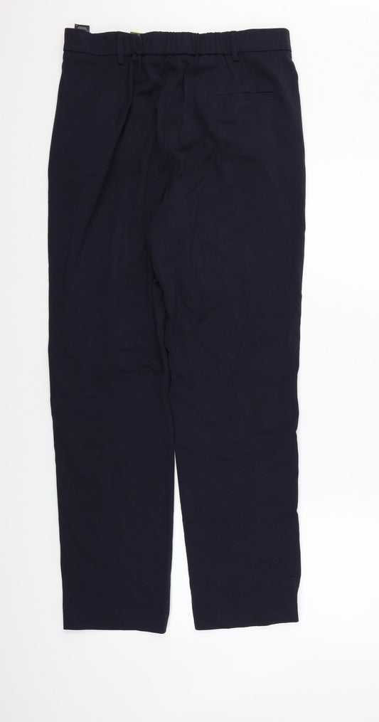 Marks and Spencer Womens Blue Trousers Size 12 L28 in