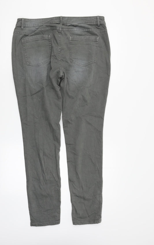 St oliver Womens Grey Straight Jeans Size 14 L30 in