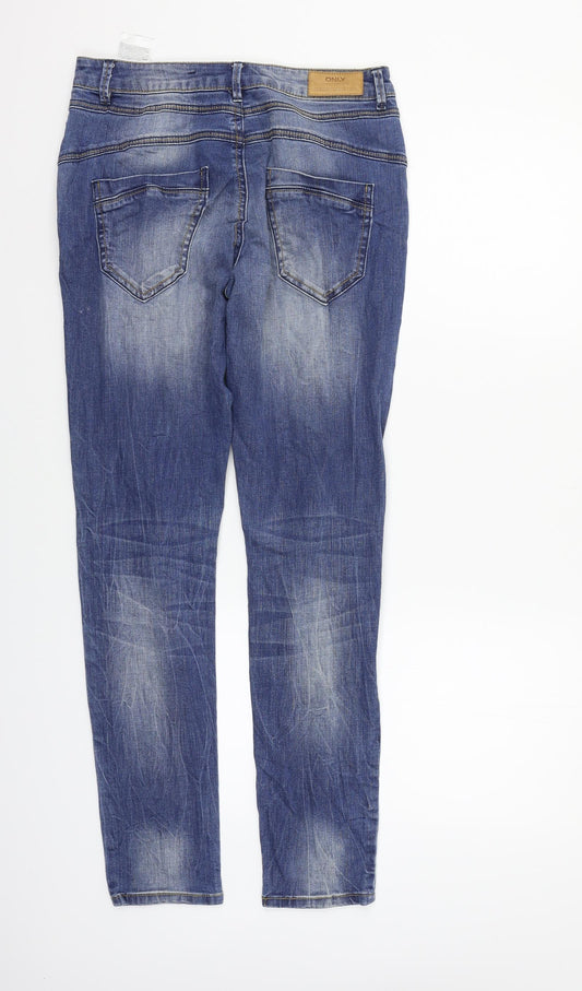 ONLY Womens Blue Straight Jeans Size 26 in L34 in