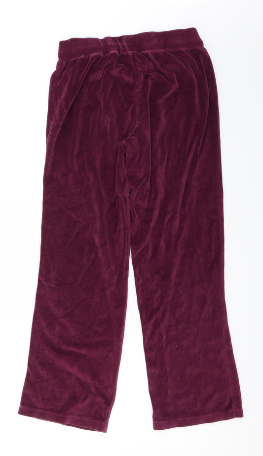 Cotton Traders Womens Purple Sweatpants Trousers Size 10 L28 in