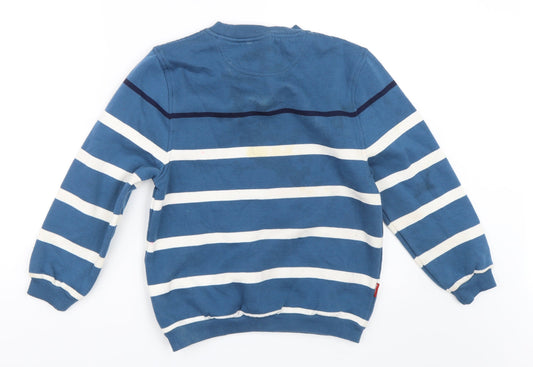 Lotto Boys Blue Striped Pullover Sweatshirt Size S