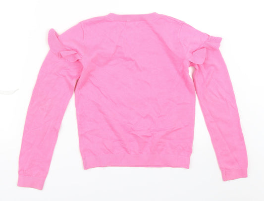 NEXT Girls Pink Pullover Jumper Size 11 Years
