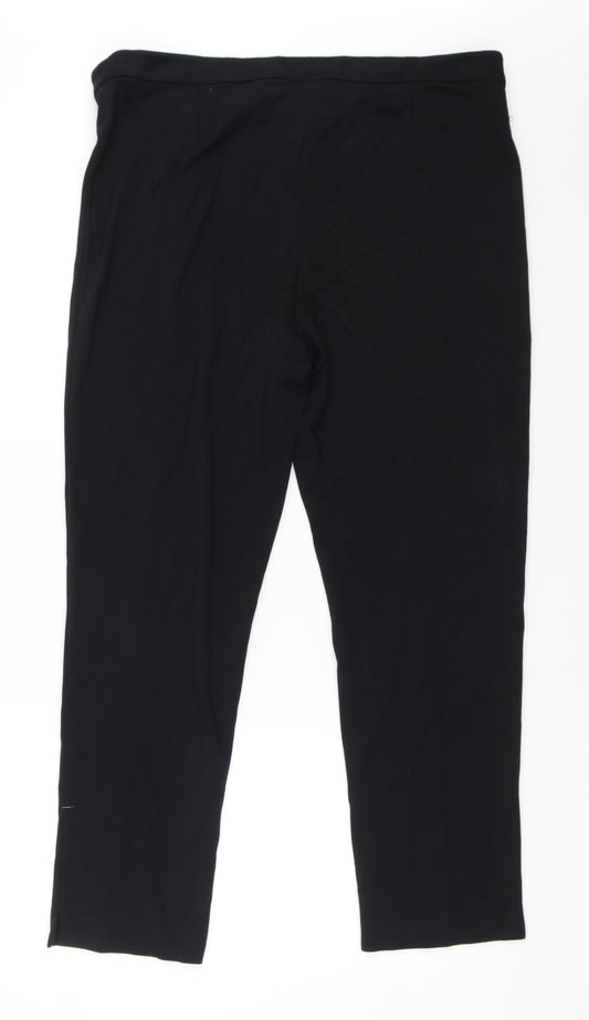 Marks and Spencer Womens Black Trousers Size 16 L28 in