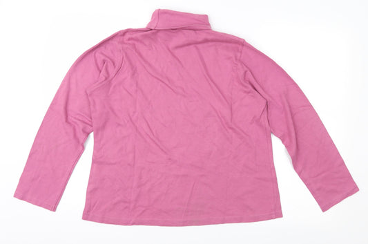 EWM Womens Pink Pullover Jumper Size L