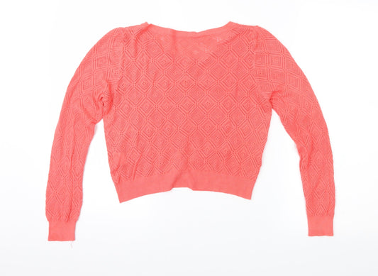 Preworn Womens Pink Cardigan Jumper Size M