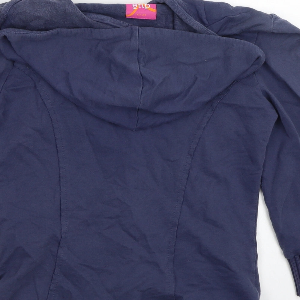 Due Womens Blue Jacket Coat Size 10