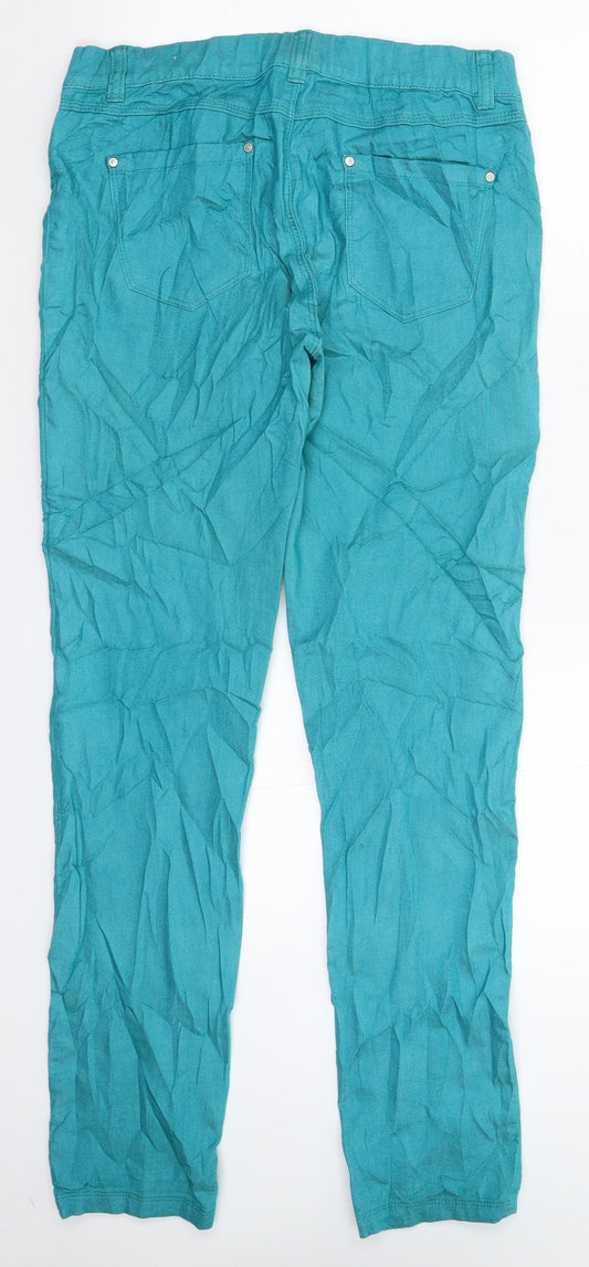 Preworn Womens Green Denim Jegging Jeans Size 32 in L30 in