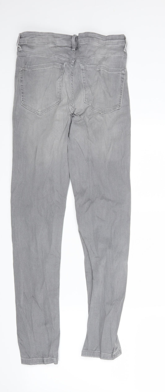 Marks and Spencer Womens Grey Denim Skinny Jeans Size 8 L27 in