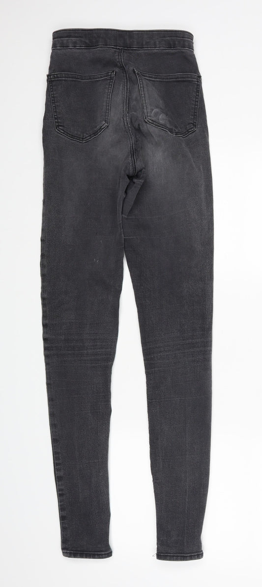 Topshop Womens Black Denim Jegging Jeans Size 25 in L29 in