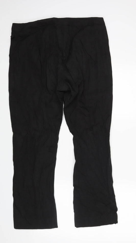 Dimentions Womens Black Trousers Size 14 L25 in