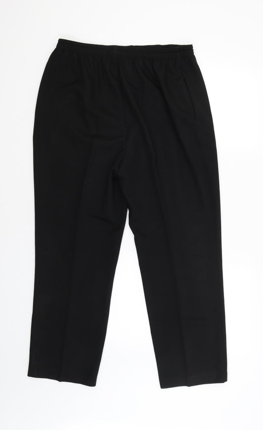 BHS Womens Black Trousers Size 14 L25 in