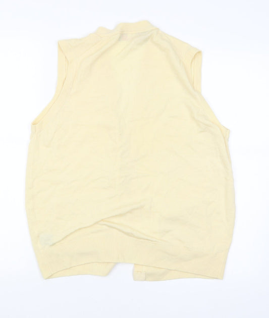 Kilspindle Womens Yellow Vest Jumper Size 40