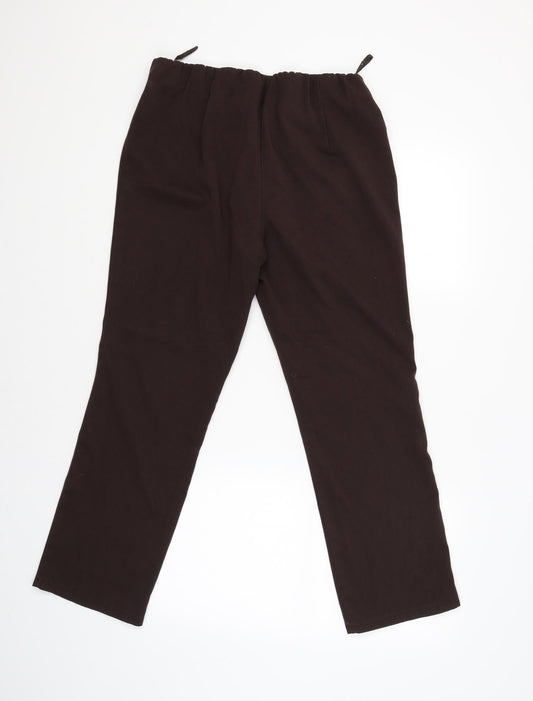 Preworn Womens Brown Capri Trousers Size 14 L26 in