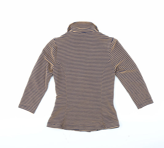 Papaya Womens Brown Striped Jacket Size 10