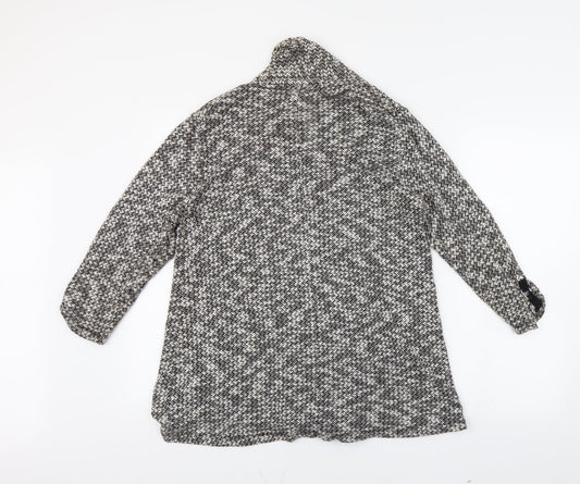 M&S Womens Grey Wrap Jumper Size 16