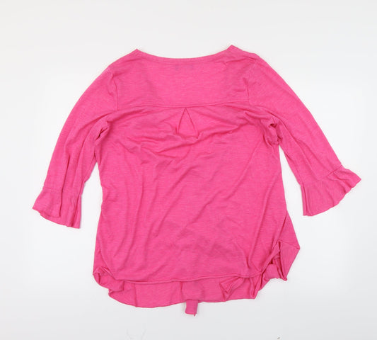 M&S Womens Pink Wrap Jumper Size 14