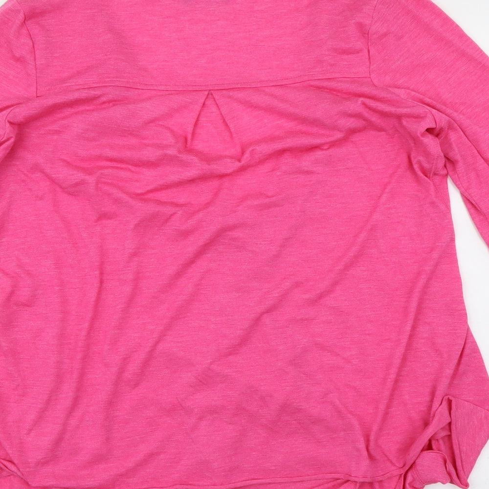 M&S Womens Pink Wrap Jumper Size 14