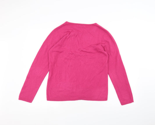 Cashmasoft Womens Pink Pullover Jumper Size S