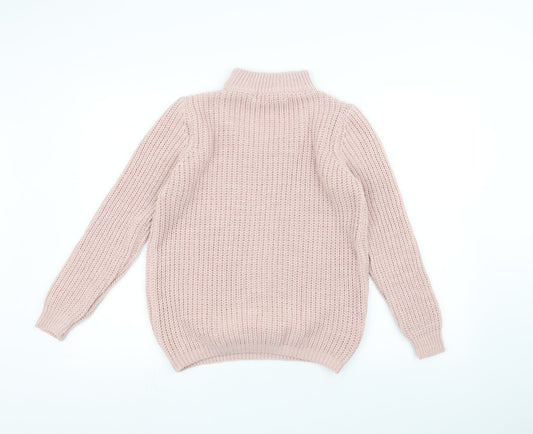 QED London Womens Pink Knit Pullover Jumper Size M
