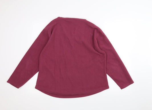 Casual Womens Purple Pullover Jumper Size M