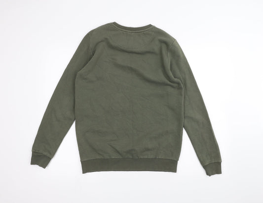 Hype Mens Green Pullover Jumper Size S