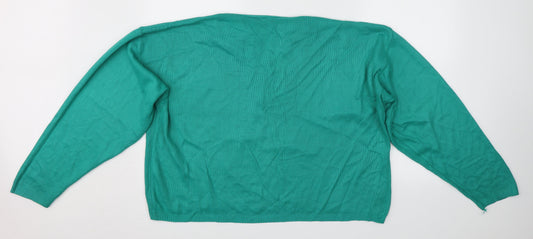 Preworn Womens Green Pullover Jumper Size 18