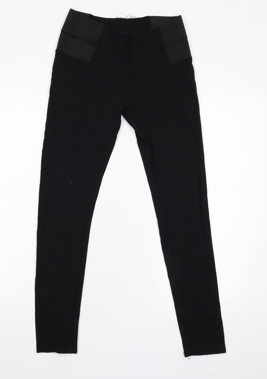Lexxury Womens Black Carrot Leggings Size M L28 in