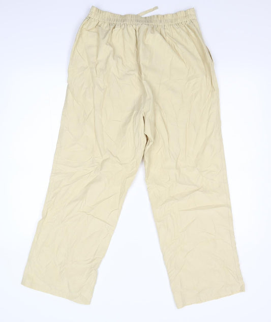 Casual Comfort Womens Beige Trousers Size 14 L26 in