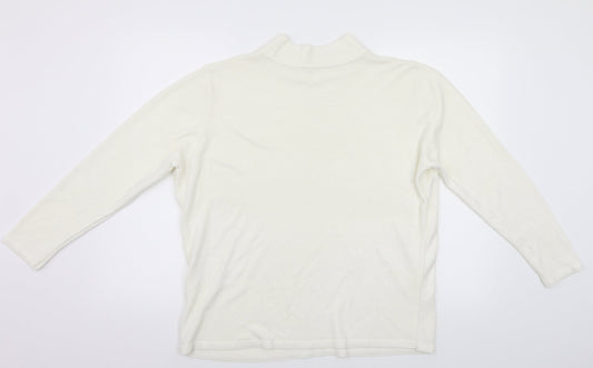 Preworn Womens White Knit Pullover Jumper Size L