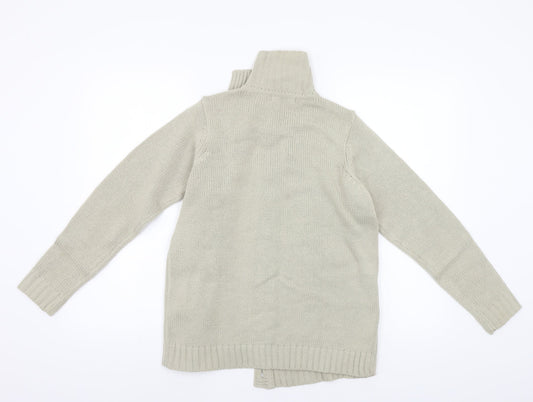 BM Womens Beige Knit Cardigan Jumper Size S