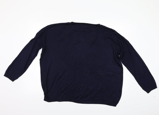 M&S Womens Blue Pullover Jumper Size XL