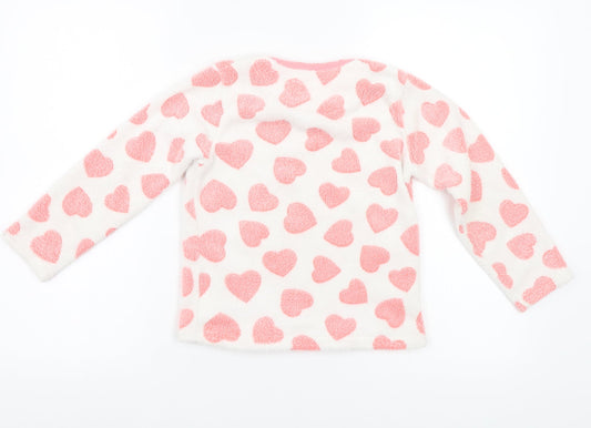 YD Girls Pink Geometric Pullover Sweatshirt Size 7-8 Years