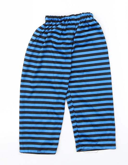 George Boys Blue Striped Jogger Trousers Size 2 Years