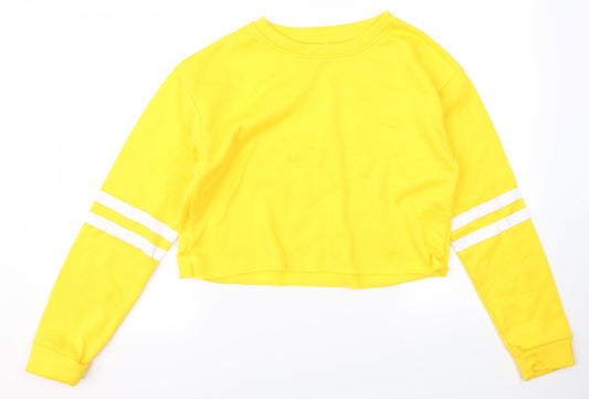 Preworn Womens Yellow Cropped T-Shirt Size S