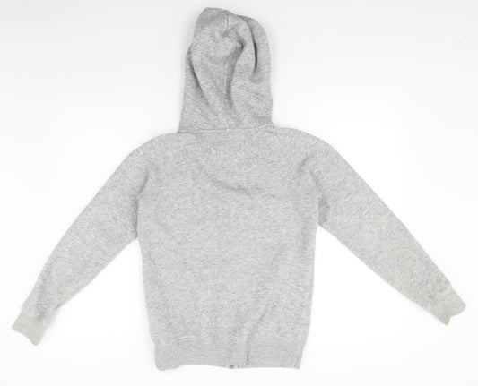 Womens UK 6 Regular Jack Wills Grey Full Zip Hoodie