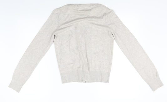 Red Herring Womens Grey Full Zip Jumper Size 10
